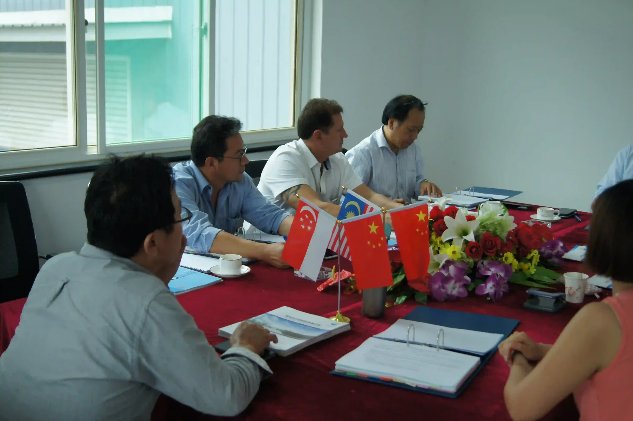 Long-term partners and the sales team after an annual review meeting