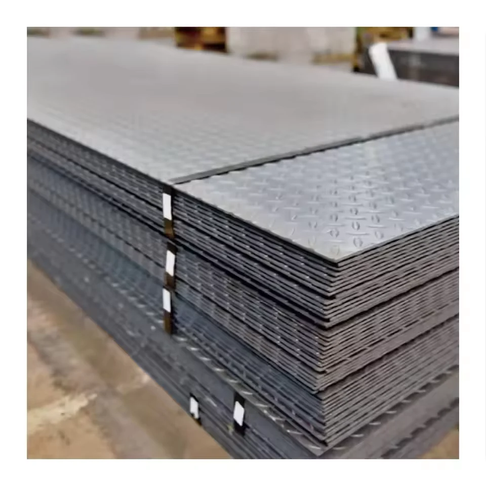 A36 SS400 Q235B Hot Rolled Checkered Steel Plate 1-100mm Factory Direct Supplier