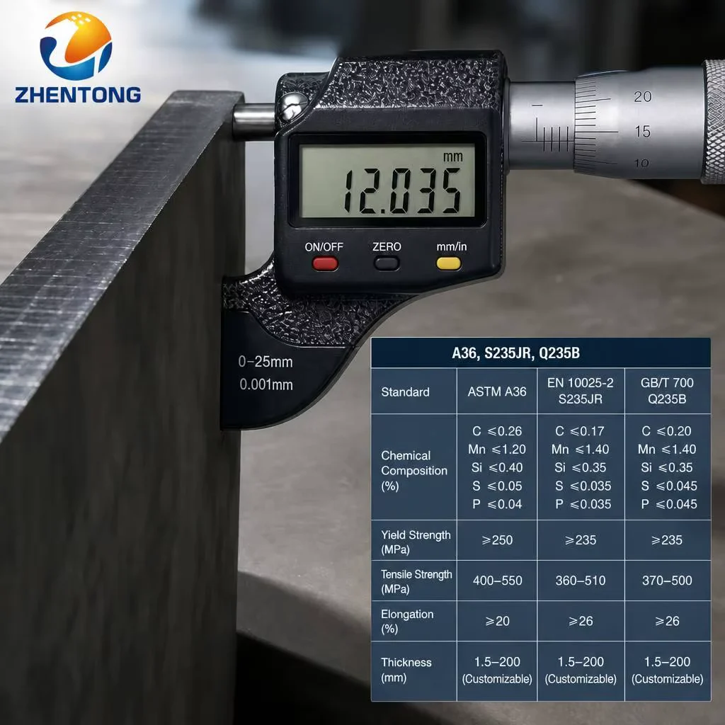 ASTM A36 SS400 Q235B S235JR Hot Rolled Carbon Steel Plate Factory Direct Supplier