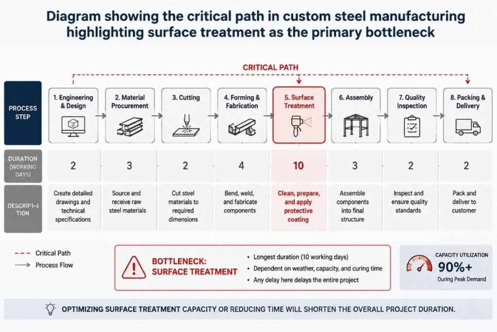 Custom Steel Manufacturing Lead Time & Deposit Terms for Sale