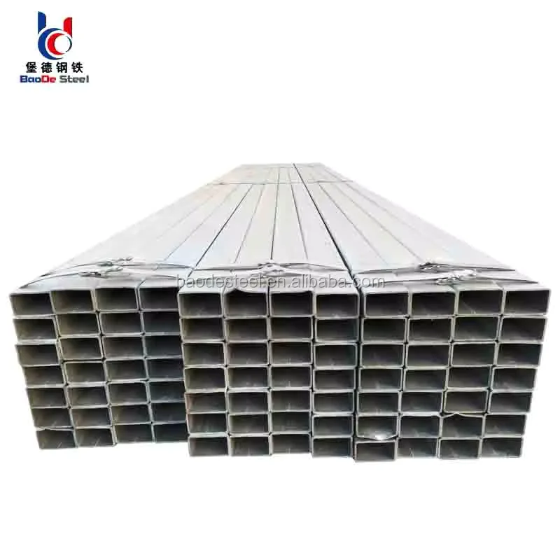 Gr.B S235 S355 Pre Galvanized Welded Rectangular Steel Tube Supplier