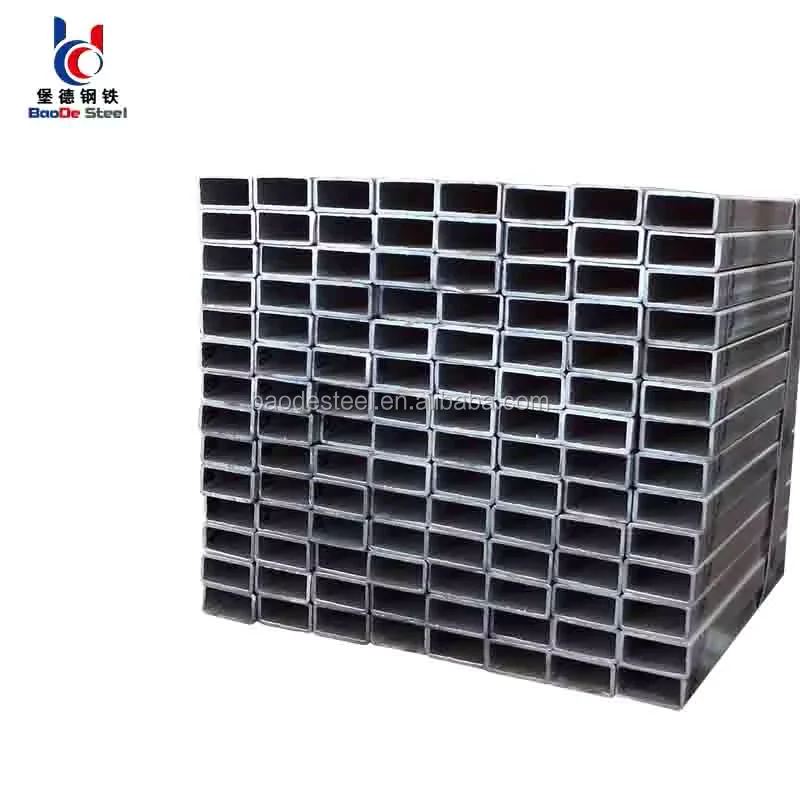 Gr.B S235 S355 Pre Galvanized Welded Rectangular Steel Tube Supplier