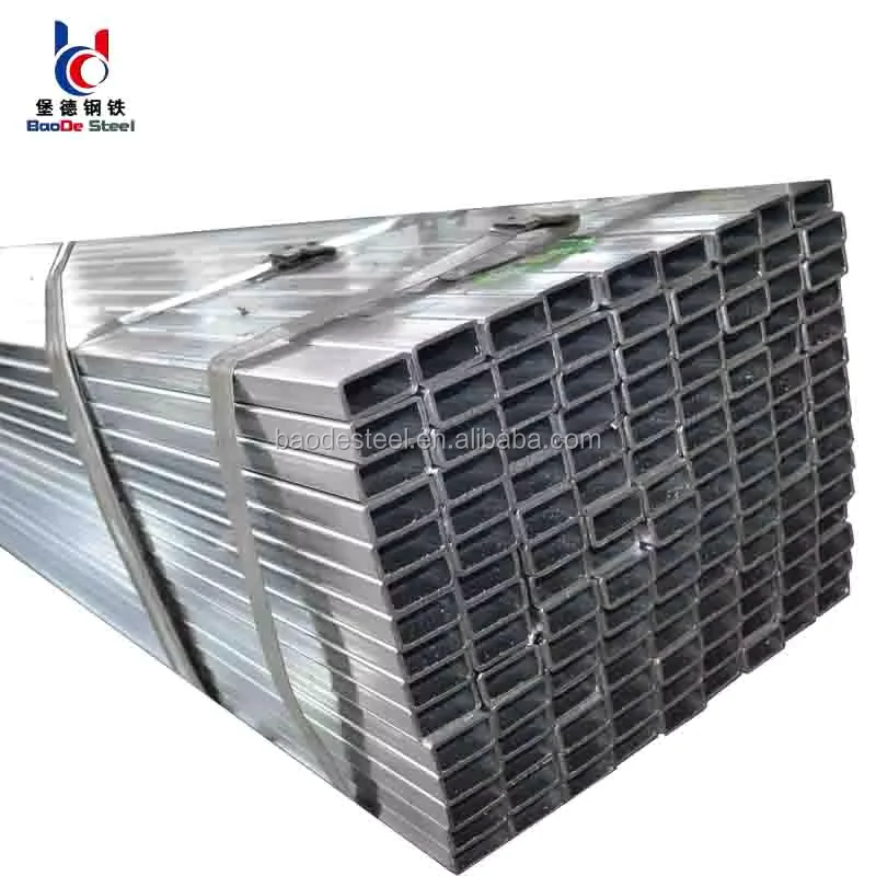 Gr.B S235 S355 Pre Galvanized Welded Rectangular Steel Tube Supplier