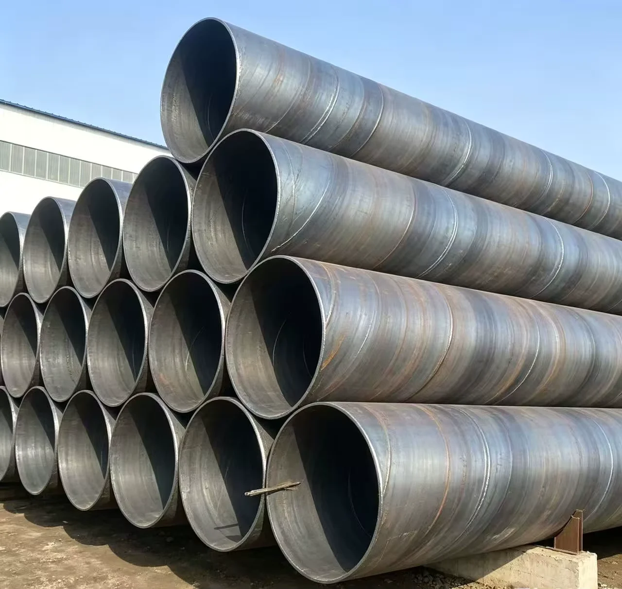 Q195 SSAW Spiral Welded Steel Pipe GB Black Bare Factory Direct Supplier