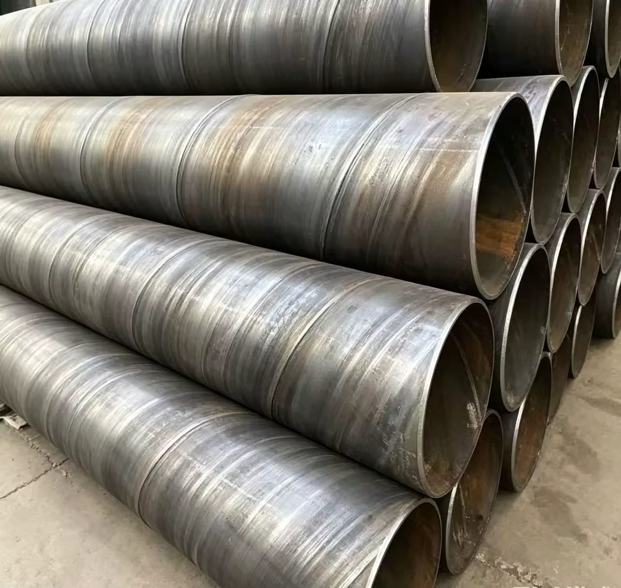 Q195 SSAW Spiral Welded Steel Pipe GB Black Bare Factory Direct Supplier