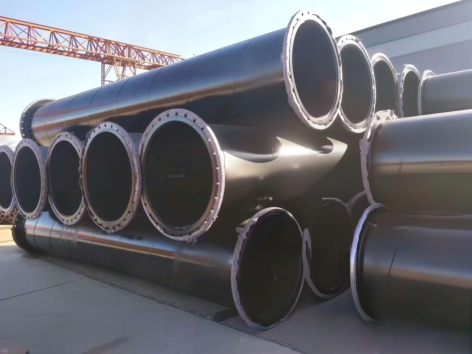 Q235 Q355 SSAW Coated Steel Pipe 3PE EP PP Lining Factory Direct