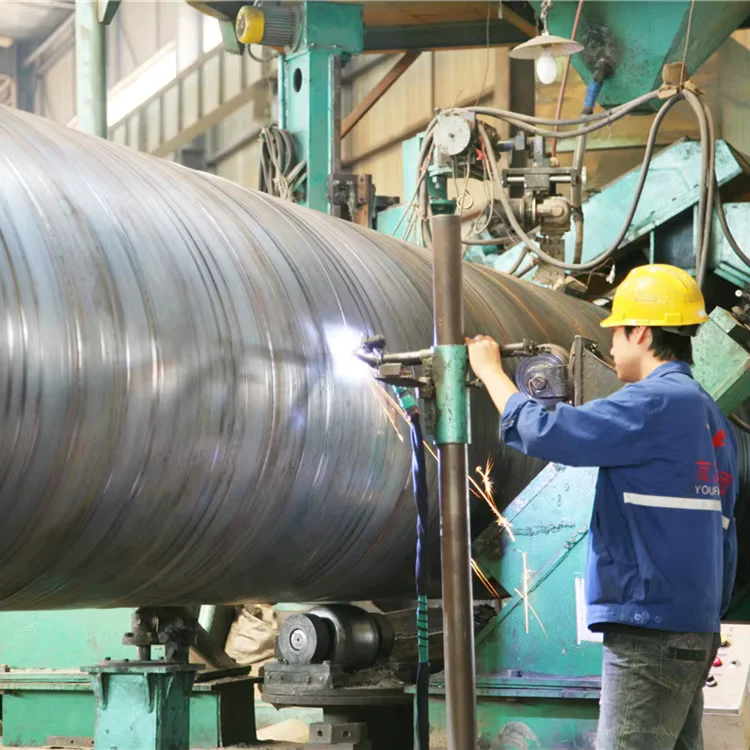 Q235 SSAW Spiral Welded Steel Pipe API 5L Factory Direct Supplier