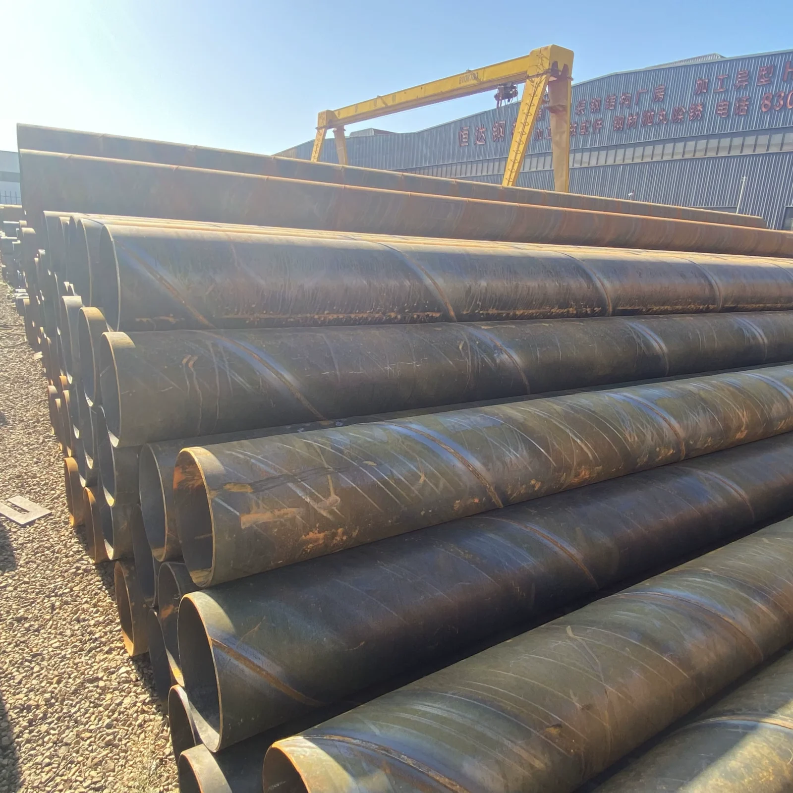 Q235B A53 SSAW Spiral Steel Pipe OD 10-2500mm API 5L Factory Direct
