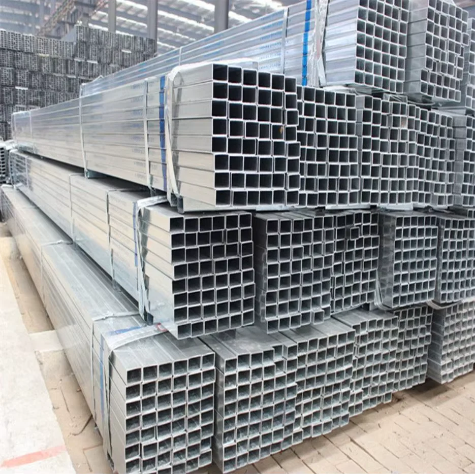 Q235B Q345B Galvanized ERW Square Rectangular Steel Tube Factory Direct