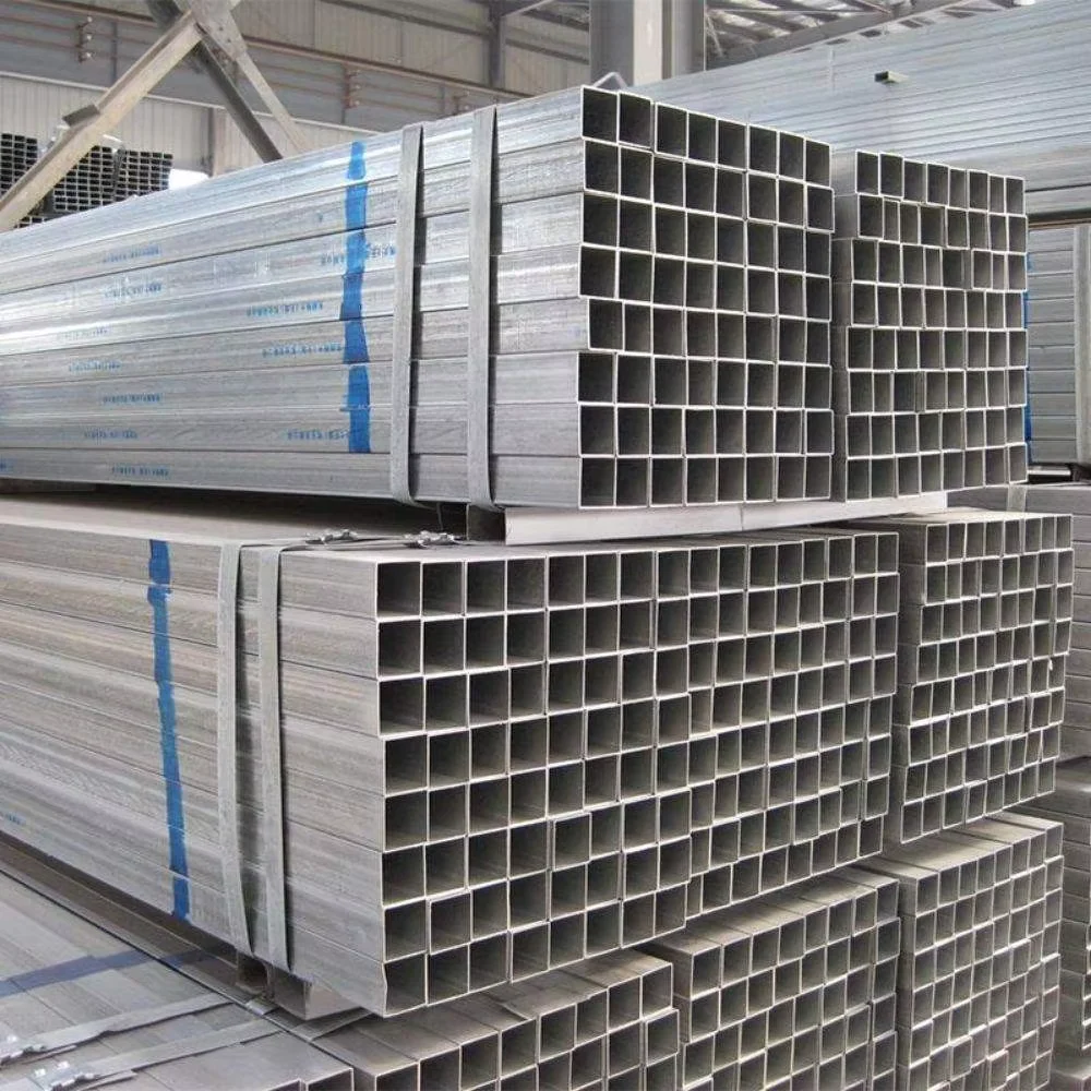 S235 S275 Q235B Galvanized Square Rectangular Steel Tube 0.8-30mm Factory Direct