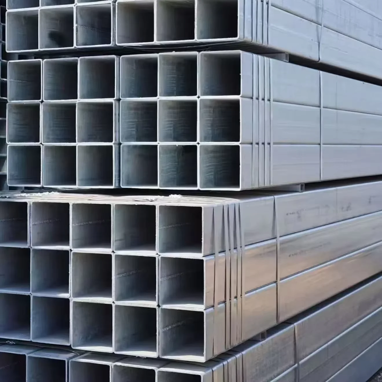 S235 S275 Q235B Galvanized Square Rectangular Steel Tube 0.8-30mm Factory Direct