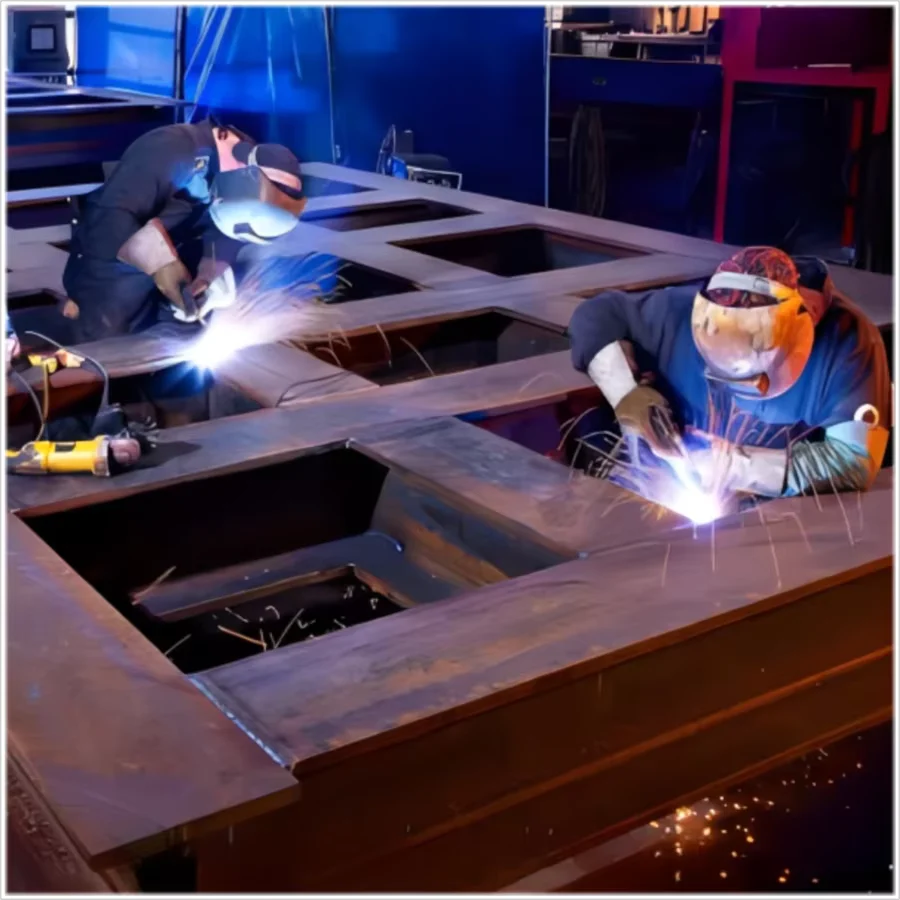 Stainless Carbon Steel Sheet Metal Fabrication Laser Cutting Welding Bending Services Factory Direct