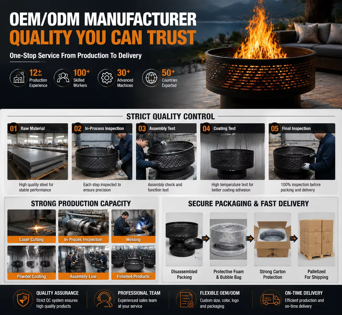 Stainless Steel Smokeless Fire Pit Custom Design Supplier